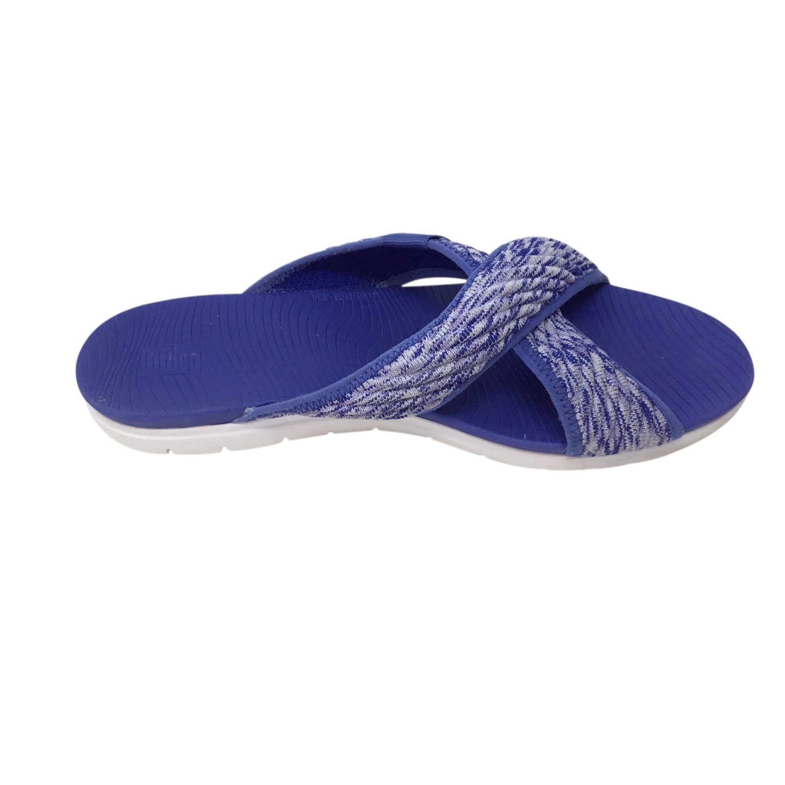 FitFlop Artknit Criss Cross Sandals Slides Comfort Lightweight Blue 085-671