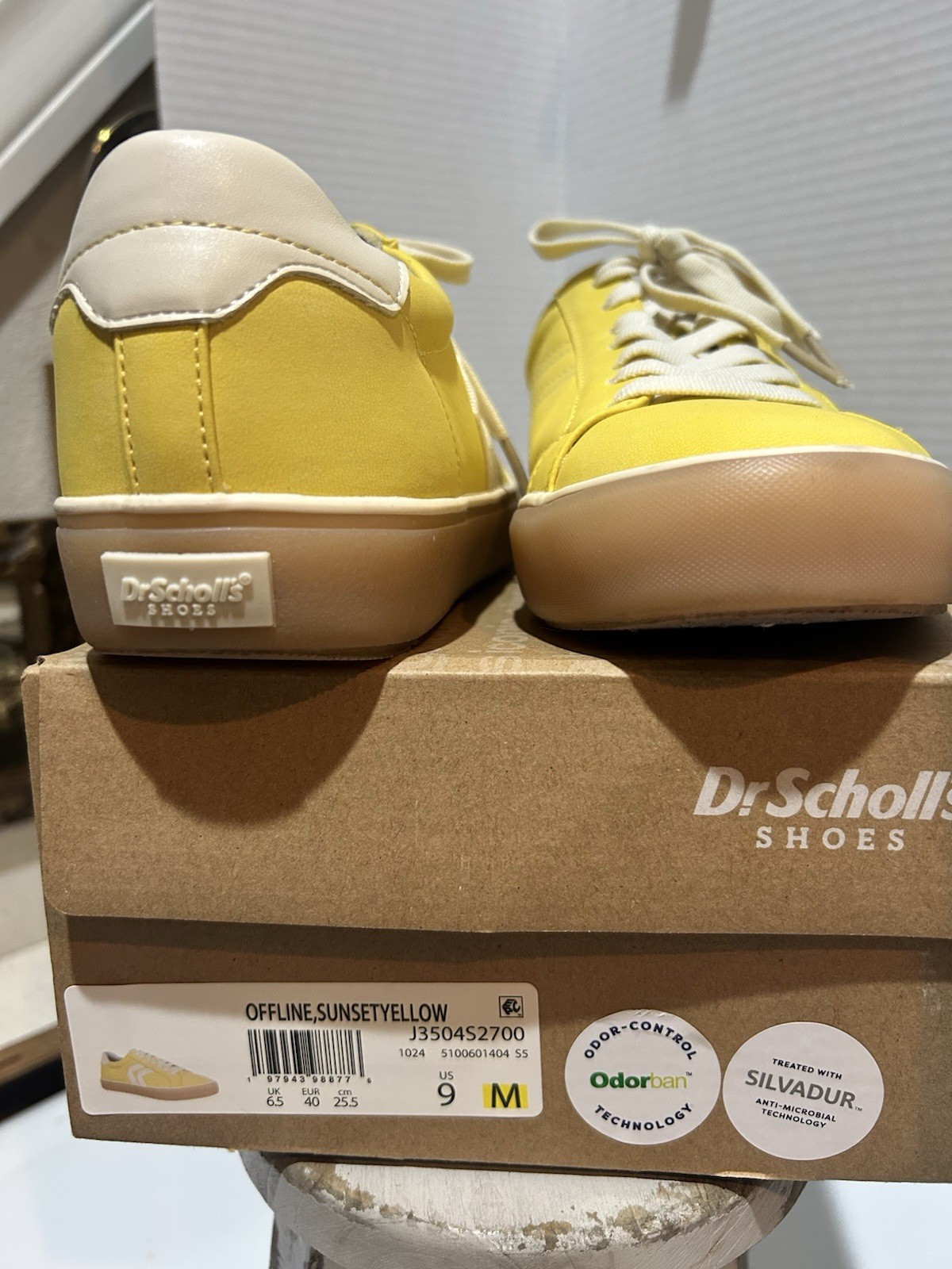 Dr. Scholl’s Offline Womens Fashion Sneakers 9M Sunset Yellow In Box Worn Once