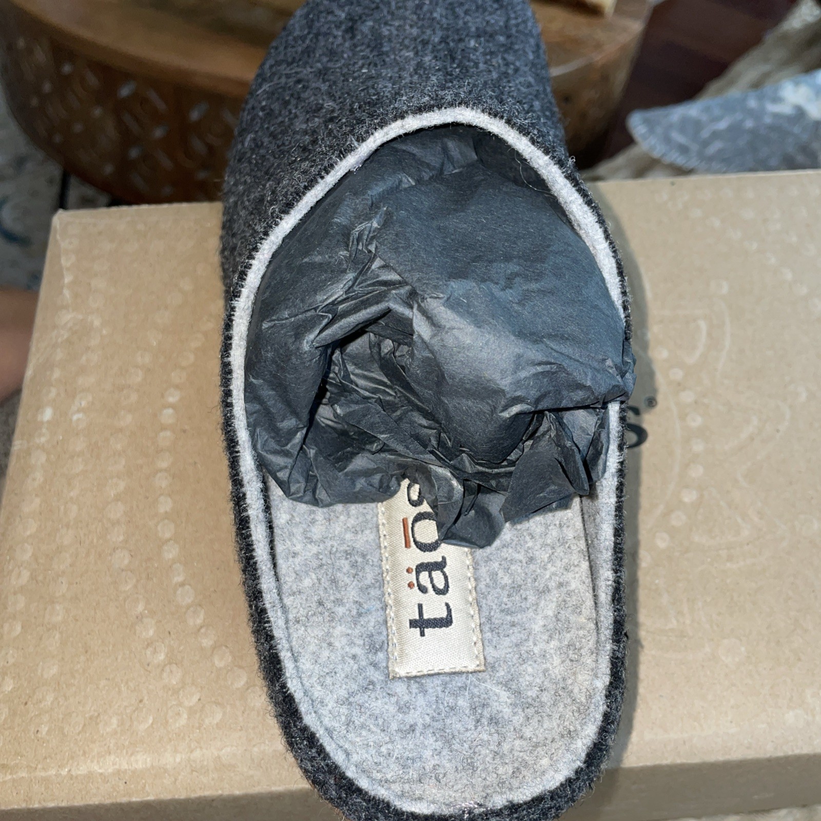 Taos Woollery Clog Cozy Comfort Slip-On Size 8-8.5 (39 EU) – Charcoal- Spain