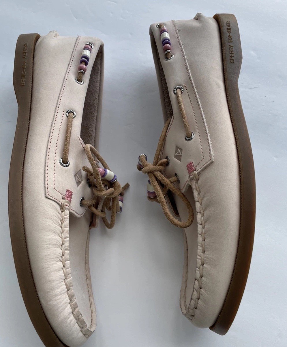 New Women’s Sperry Authentic Original 2-Eye Beaded Boat Shoe Size 9 EU 40