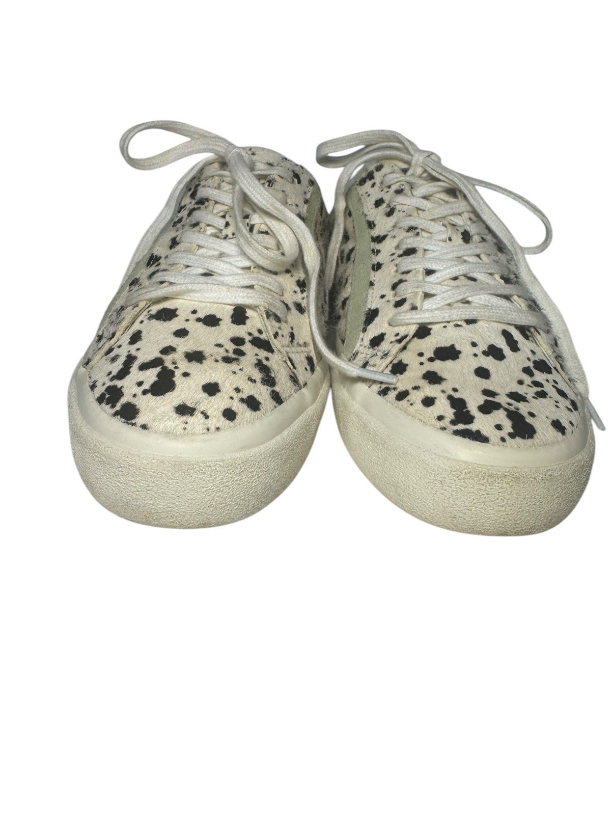 Madewell Sidewalk Sneakers 9 Woman’s Low Top Calf Hair Spotted Stripe Lace Up
