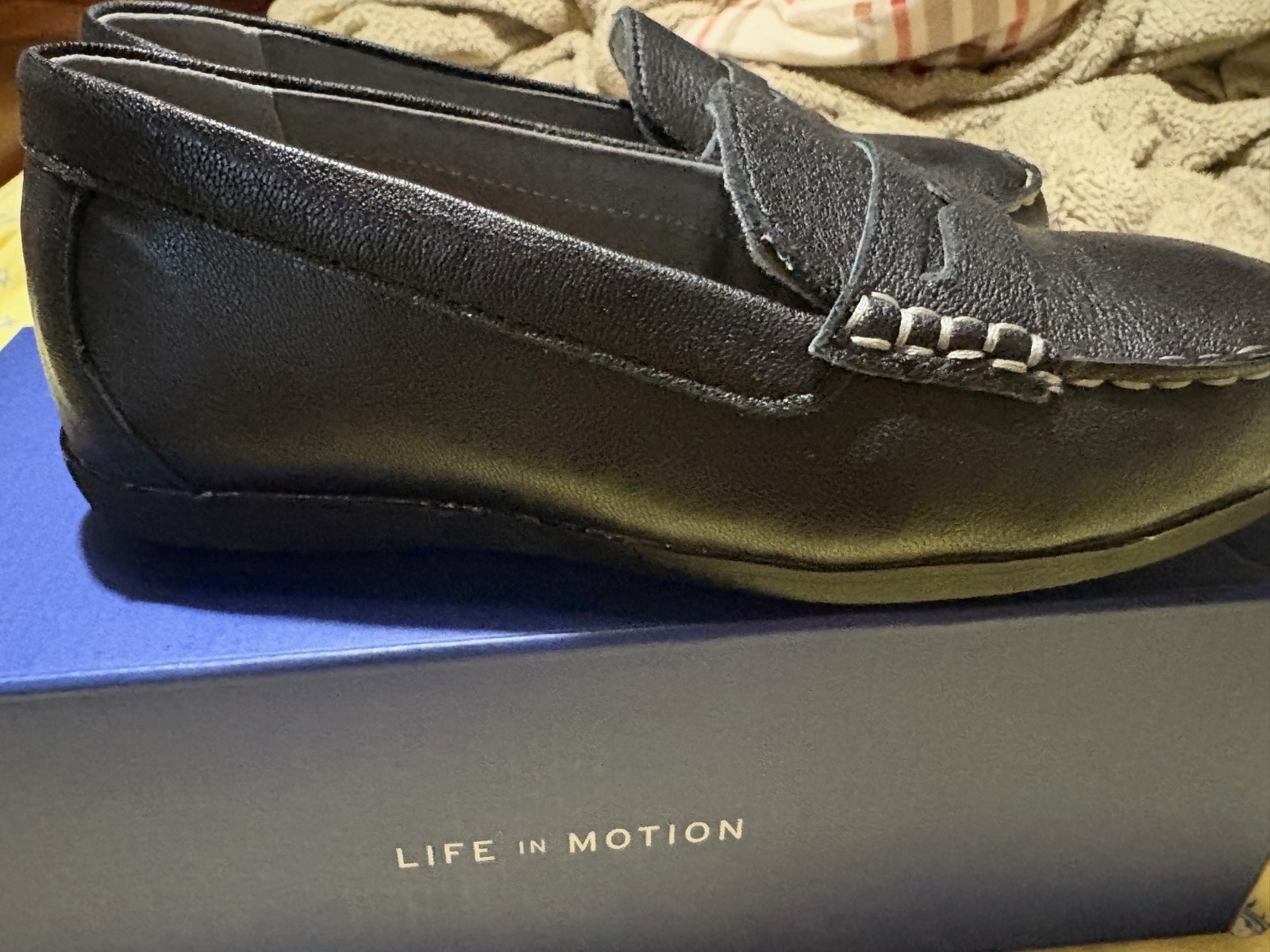 Rockport Works Black Leather Slip On Loafers Size 8 M