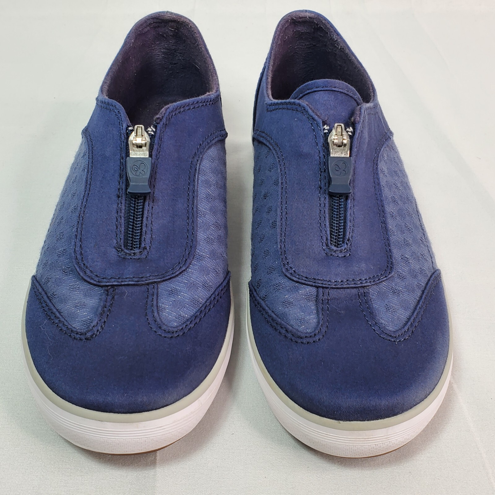 Grasshoppers Womens Size 6M Blue Zipper Logo Comfort Shoes EF50048