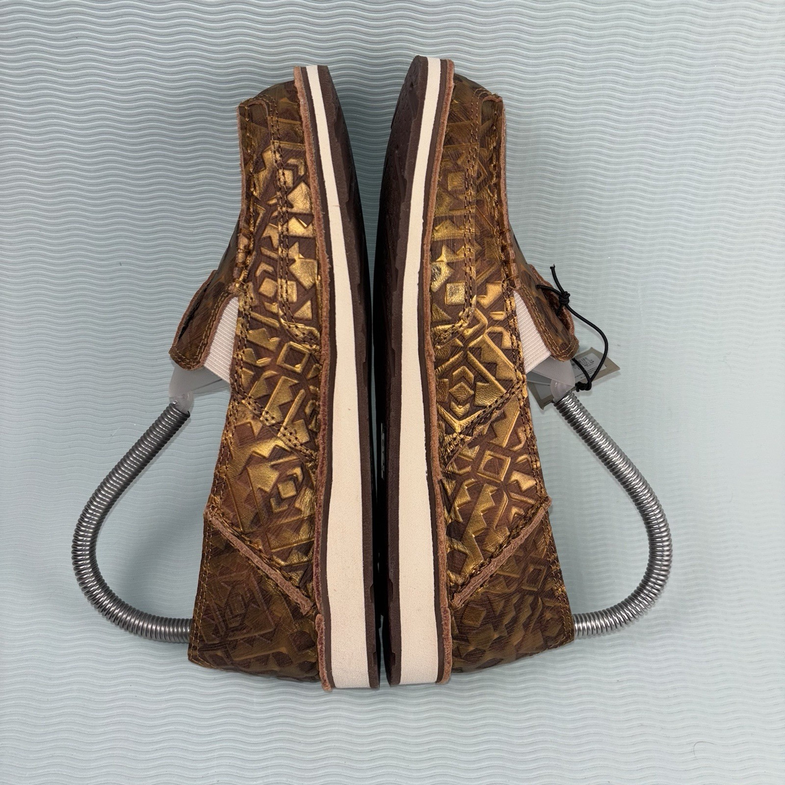 Ariat Women’s Tooled Leather Slip-On Shoes Size 6.5B Brown Western Loafers NWT