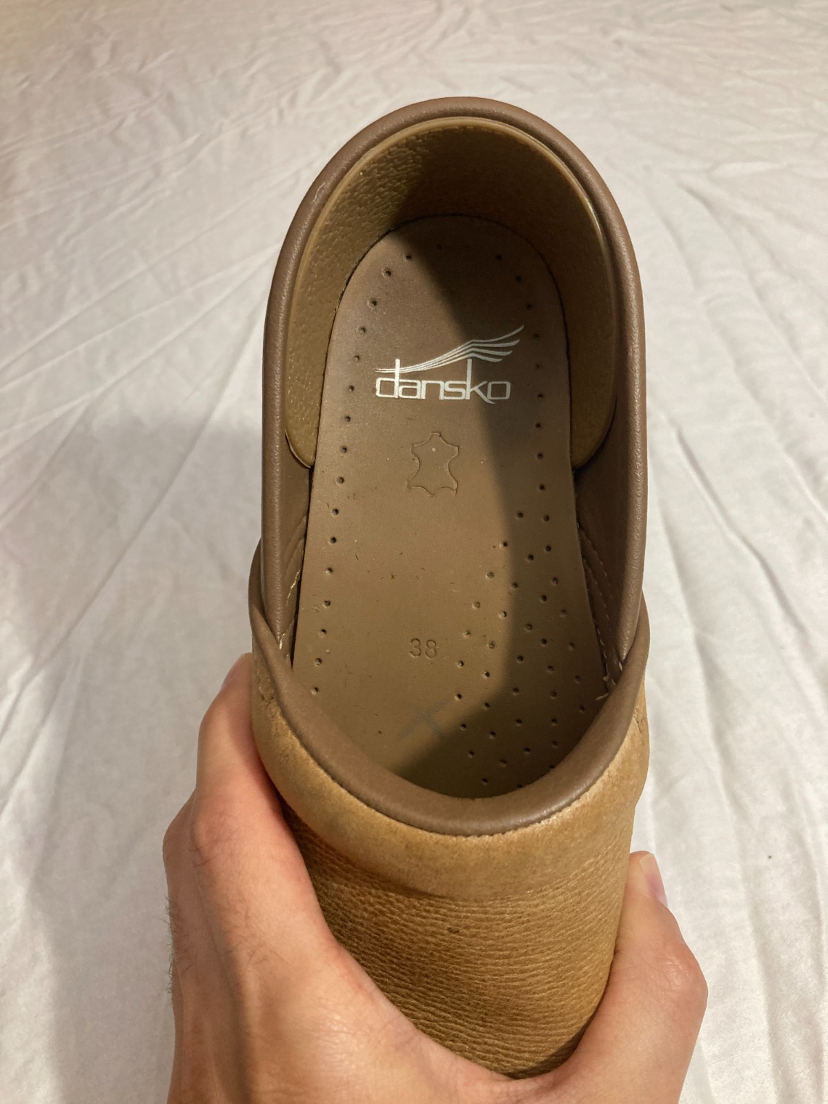 Dansko Honey Tan Leather Clogs Nonslip Professional Nurse US 7.5 – 8 EU 38