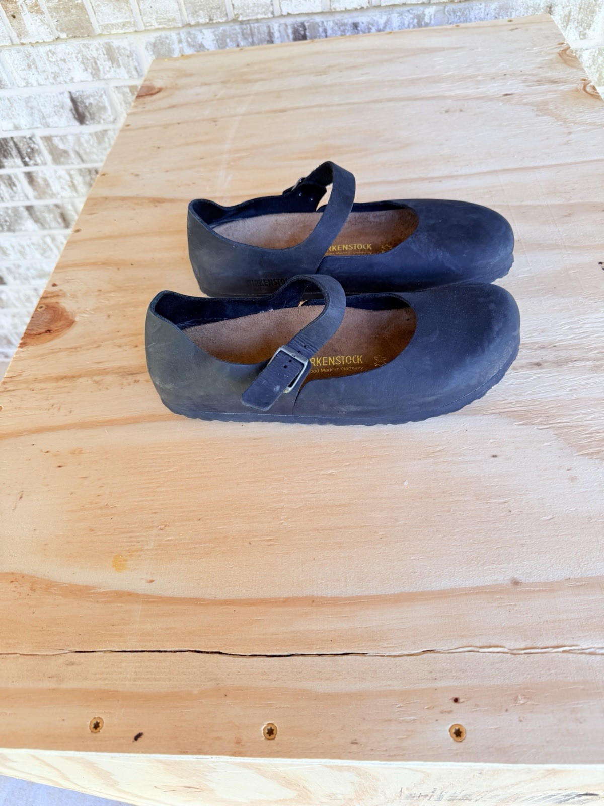 Birkenstock 41 Montova Black 100% Leather