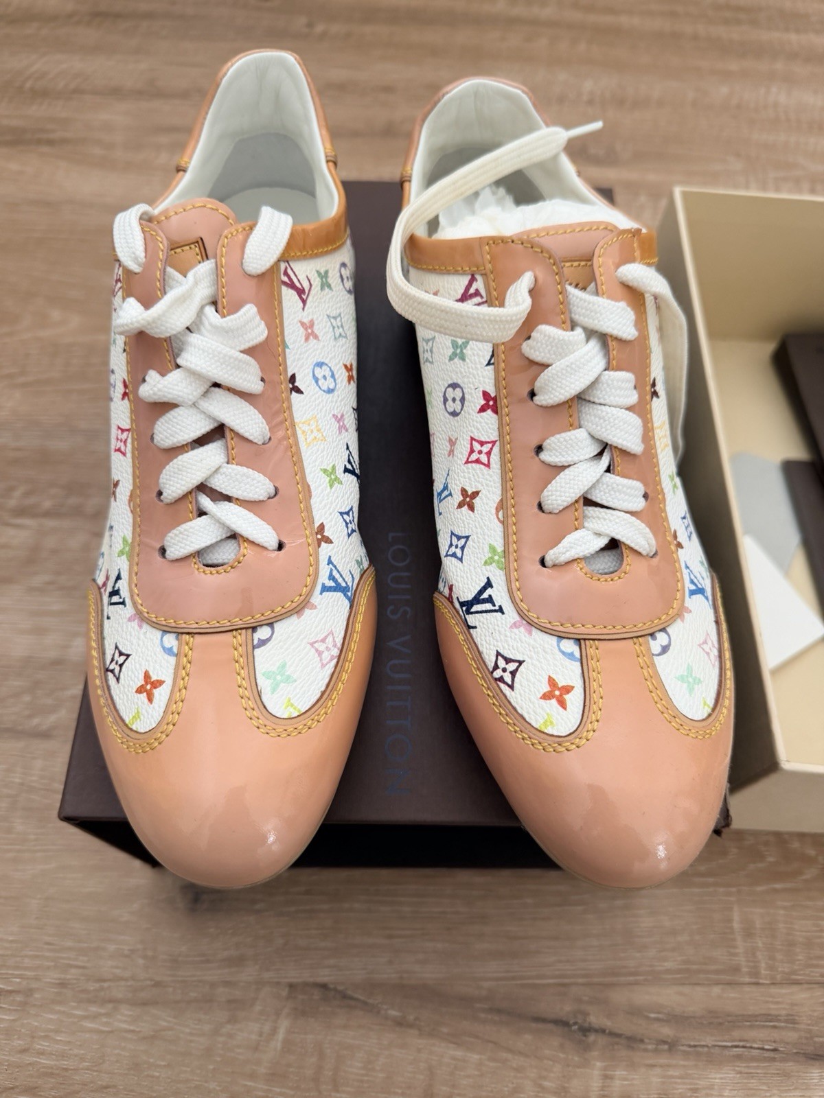 Louis Vuitton Multicolour Monogram Low Top Lace-Up Sneakers EU 39 US 7 GO1005