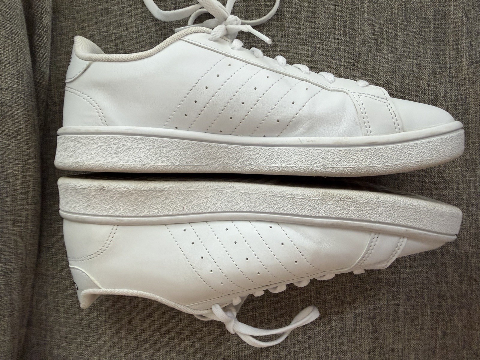 Adidas Grand Court 2.0. Sneakers Womens 8.5 White Black Stripes Excellent