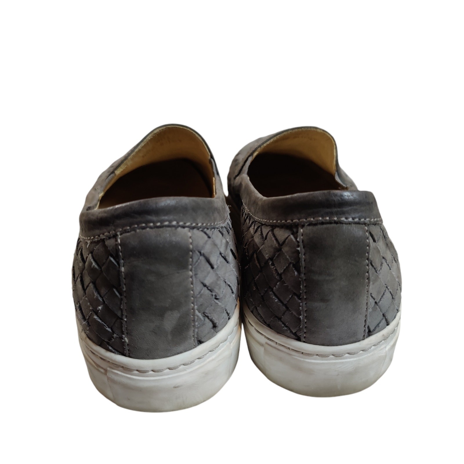 M Gemi Sz 36.5 EU 6.5 US Cerchio Gray Nubuck Woven Leather Slip On Sneakers