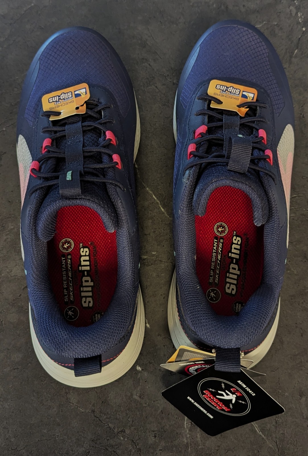 Skechers Work Slip-Ins Carbon Nano Toe Slip Resistant Shoes Size 9 Heavy Duty