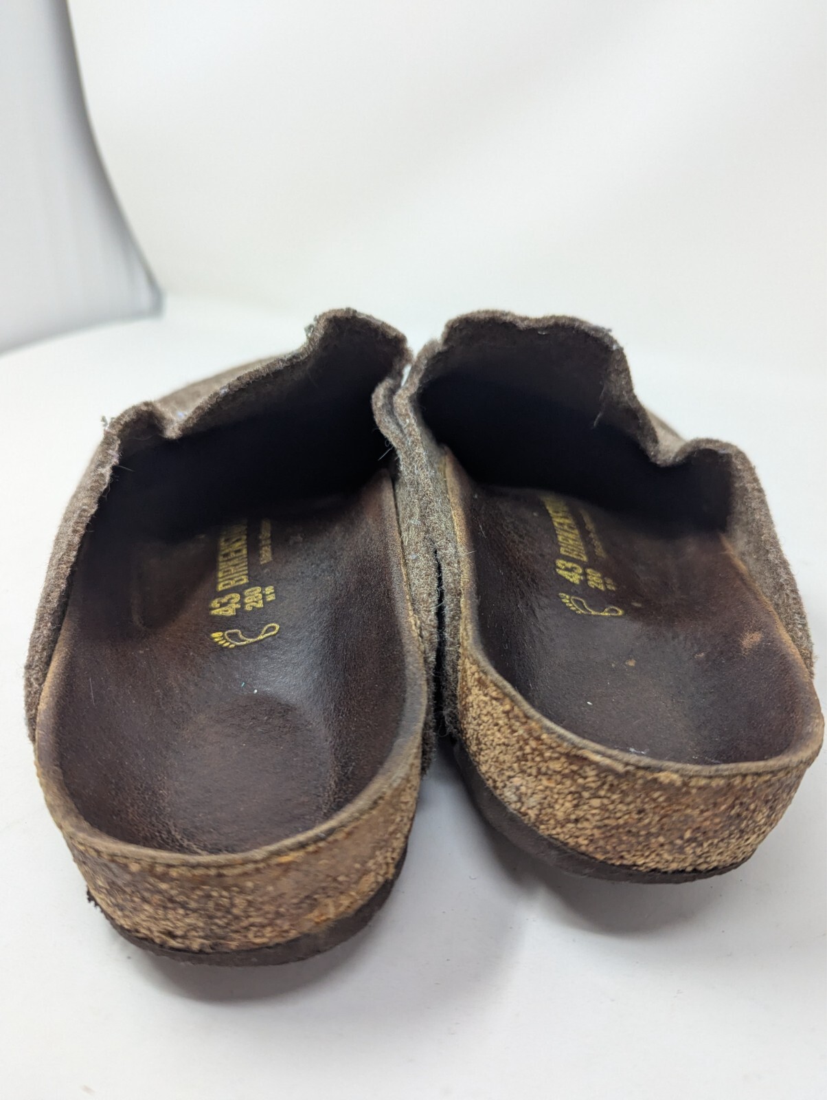 Birkenstock Amsterdam Brown Clogs Felt Mule Slip Ons EU 43