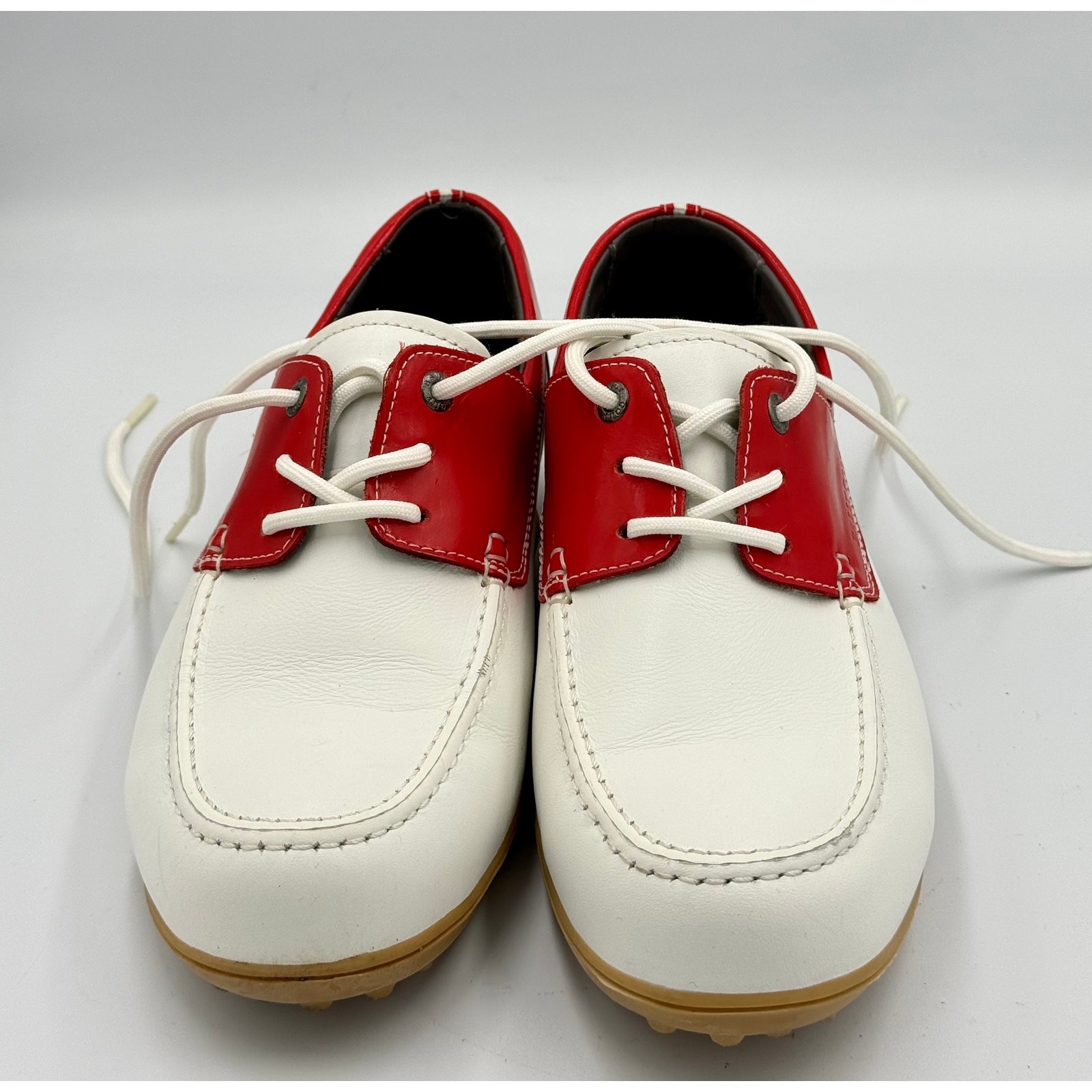 Bally Women’s Leather Lace-up Golf Mocc Pius Oxfords Loafer Shoes FlexTech Sz 8