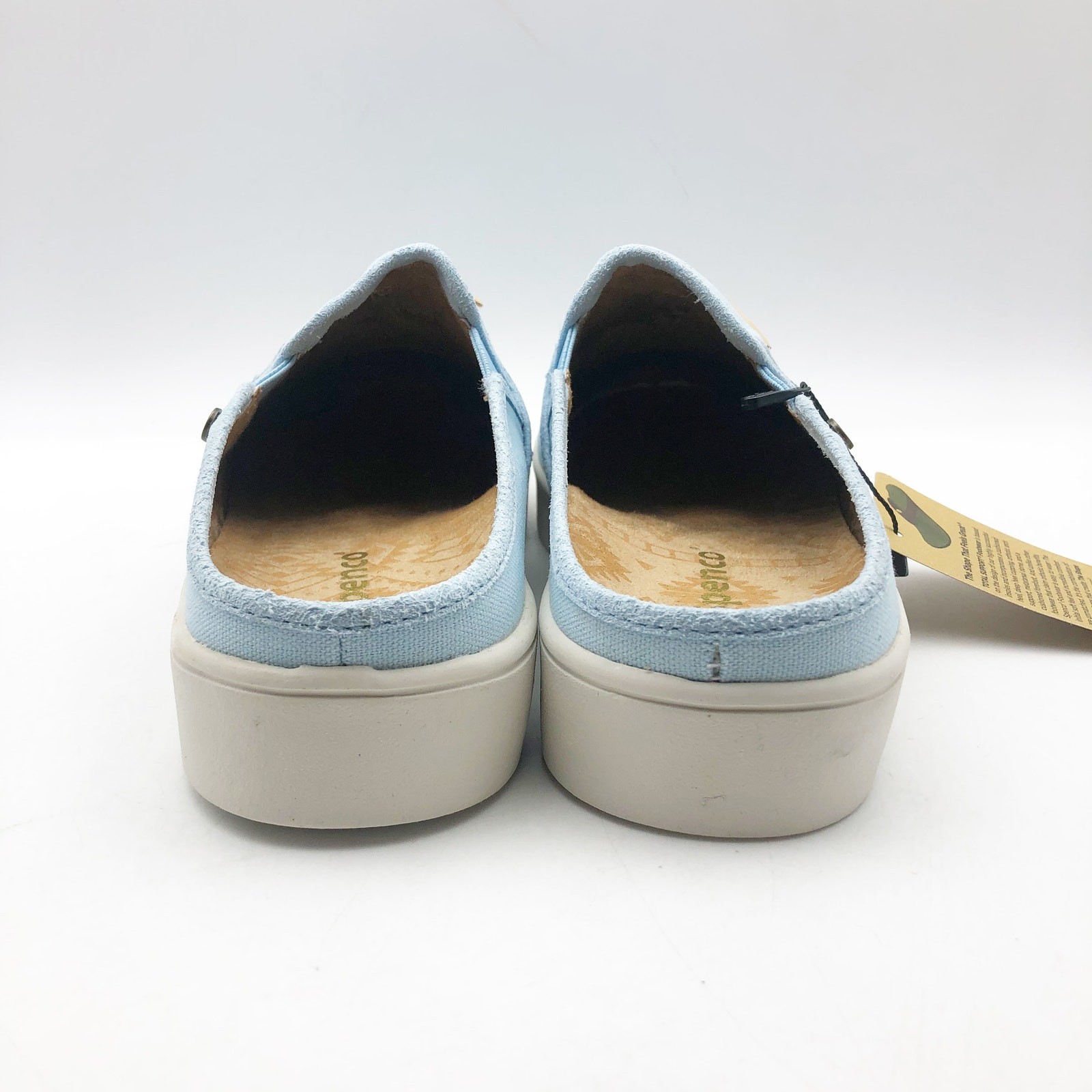 Spenco Womens Audrey Casual Slides 8 WIDE EU 38.5D Cool Blue Sneaker Mule NIB