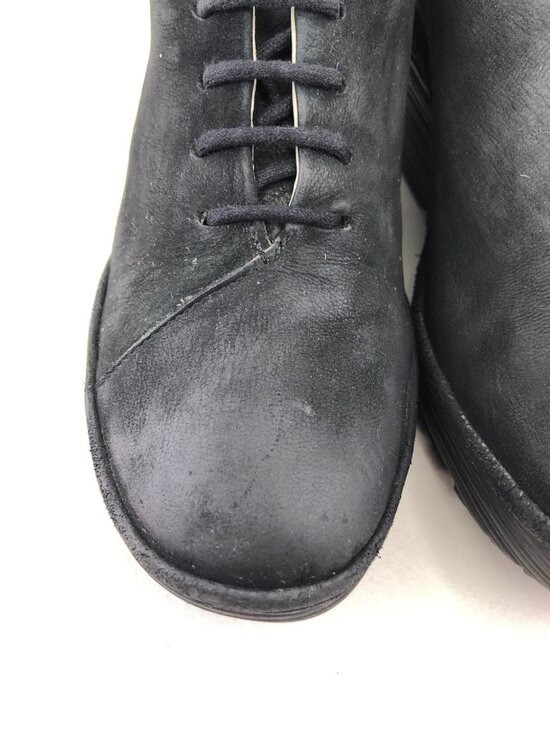 Fly London Yumi Black Suede Leather Wedge Shoes EUR 39 Womens Size 8-8.5