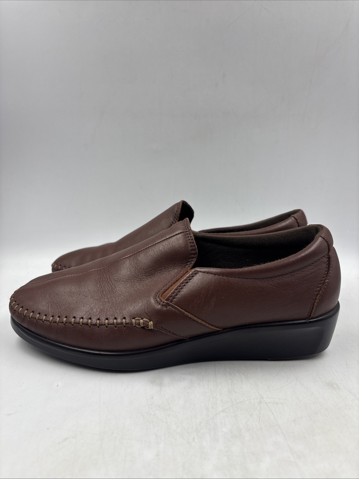 SAS Tripad Comfort Womens Work Shoes Size 7.5 W Brown Leather Hospital Clinic