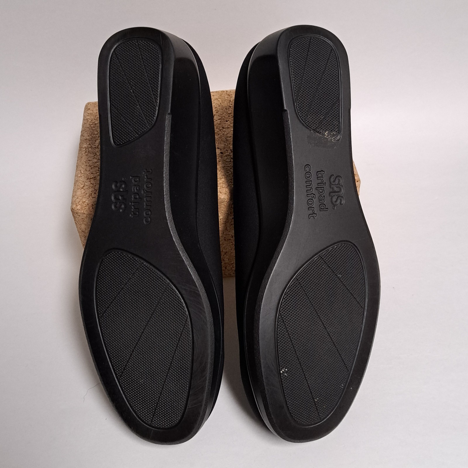 SAS Bliss Women’s sz 10.5 Shoes Black Slip On Tripad Comfort Support Wedge