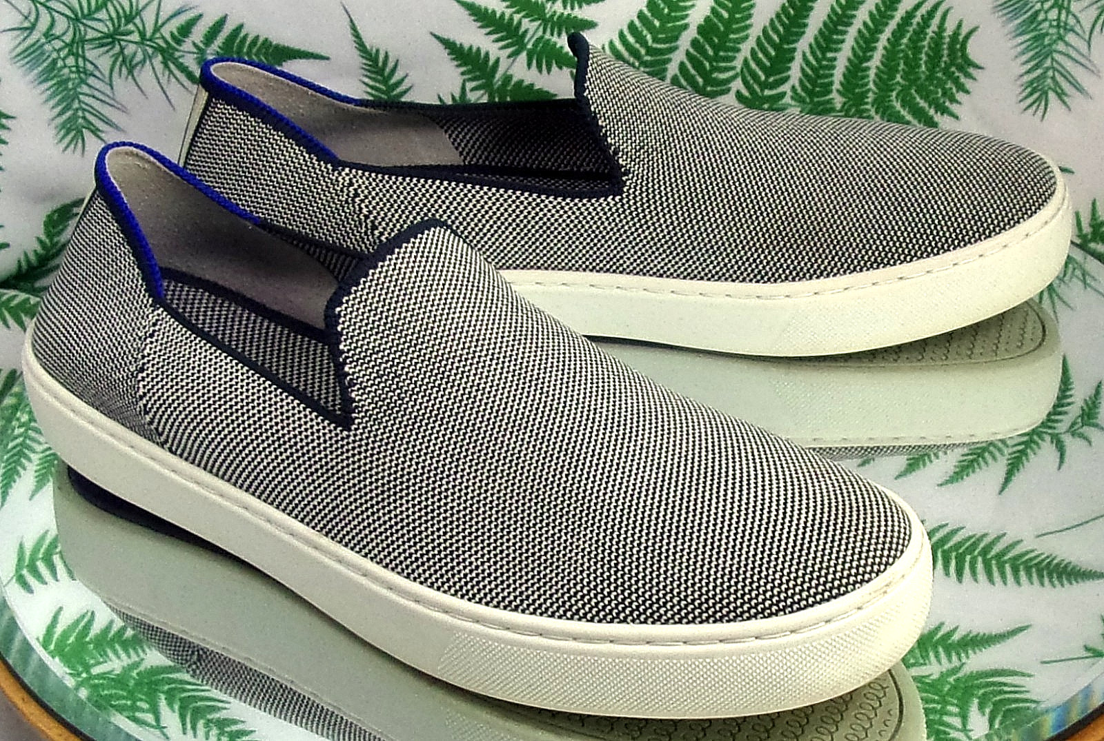 ROTHY’S THE ORIGINAL SLIP ON ANCHOR FABRIC SNEAKERS COMFORT SHOES US WOMENS SZ 9