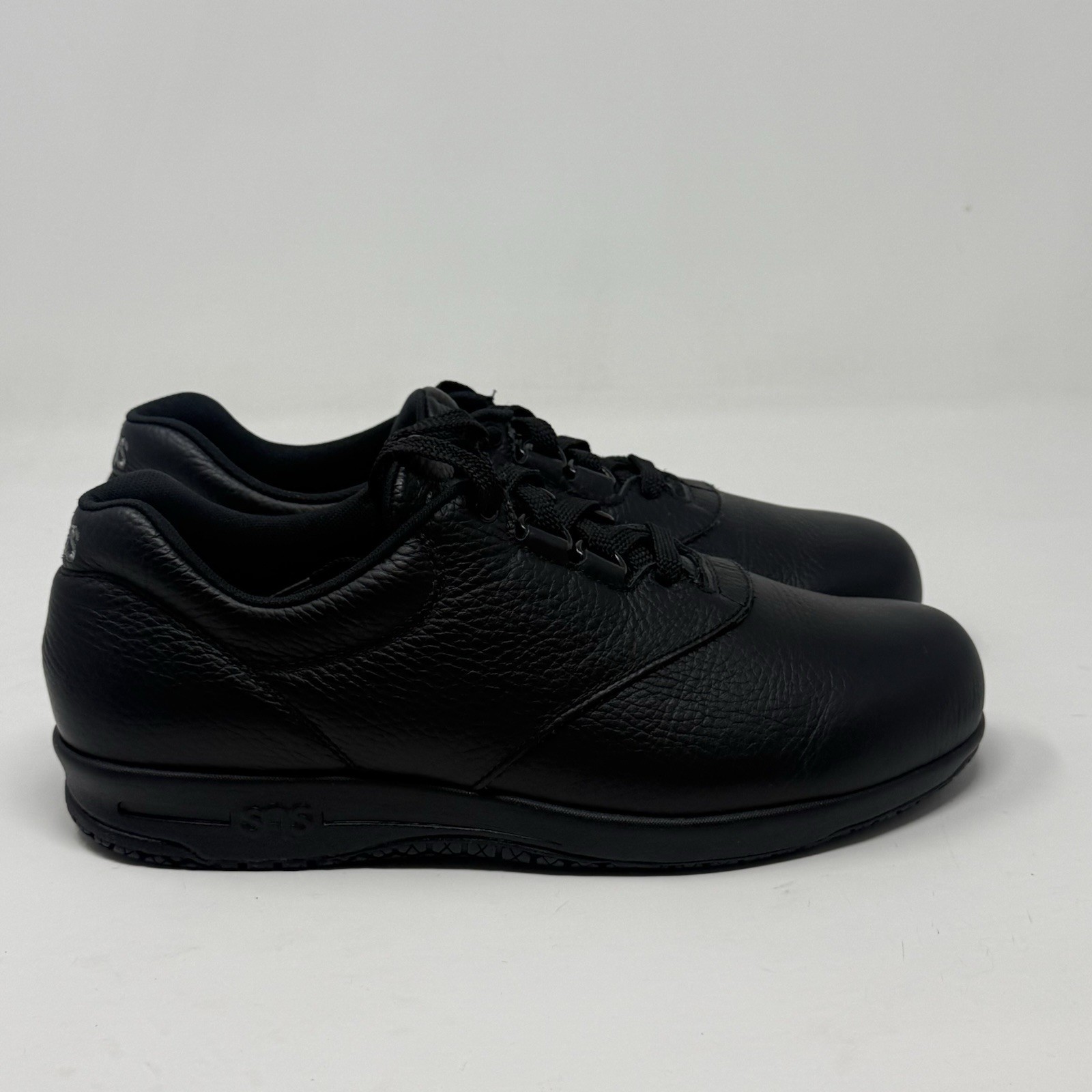 SAS Liberty Shoes Womens 9.5 M Black Leather Slip Resistant Comfort Work Sneaker