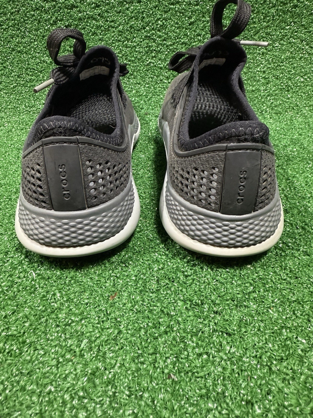 Crocs Womens Literide 360 Pacer 206705 Black Casual Shoes Sneakers Size 7 Clean!