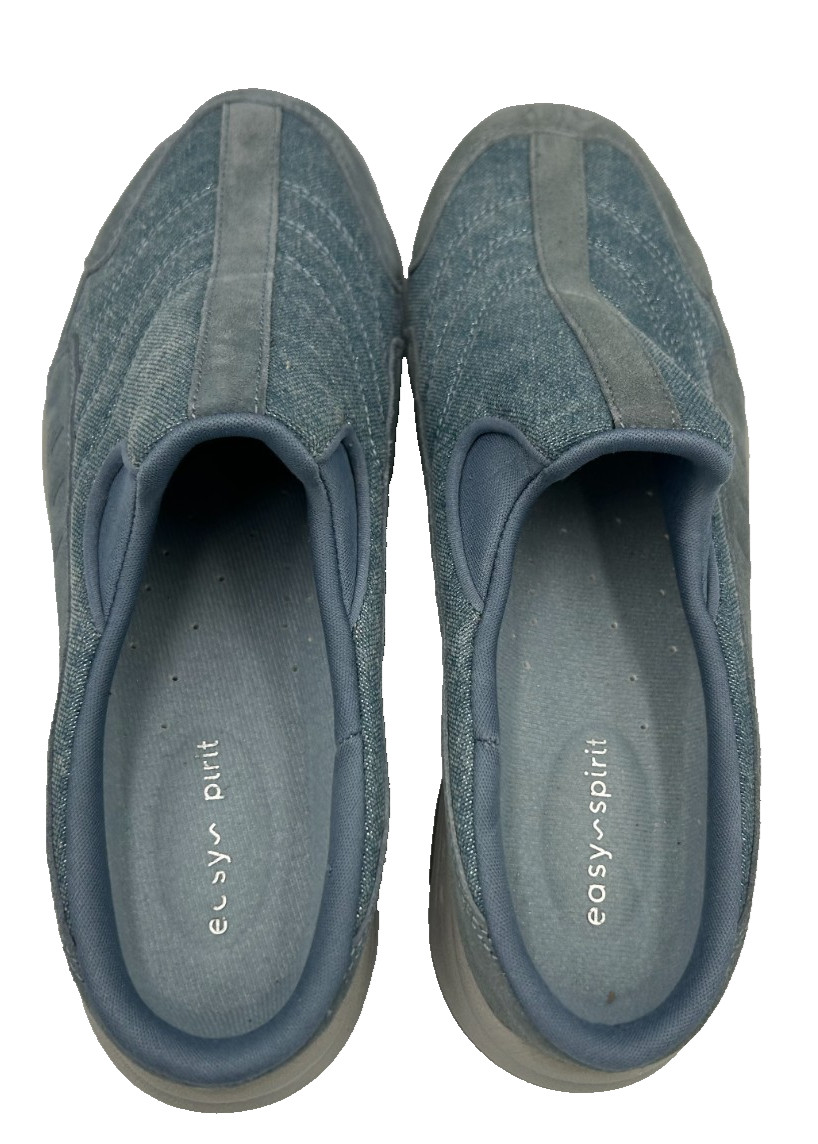 Easy Spirit Women’s SE Travel Time Slip On Walking Mules Lt.Blue Size:8 187i
