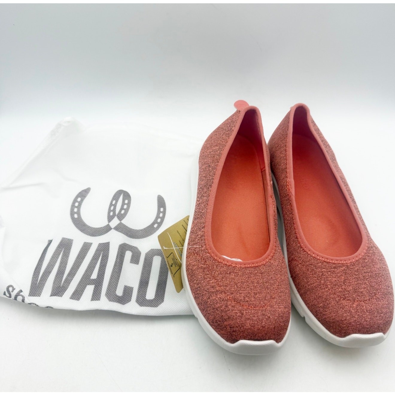 Spenco Womens Daily Stretch Jersey Slip-On Shoes Size 8 Red Terra Cotta NIB