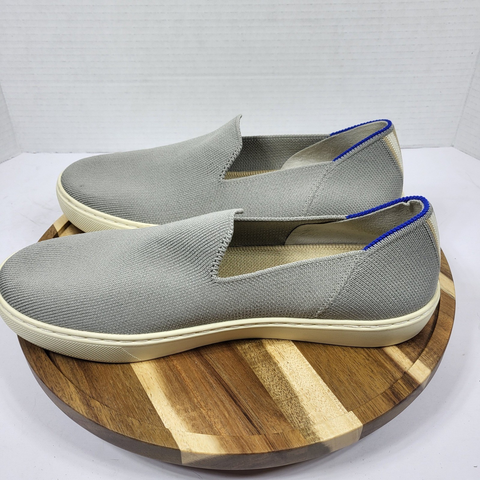 Rothys The Sneaker Slate Grey Womens 8 Slip On Knit Washable Shoes 006-176