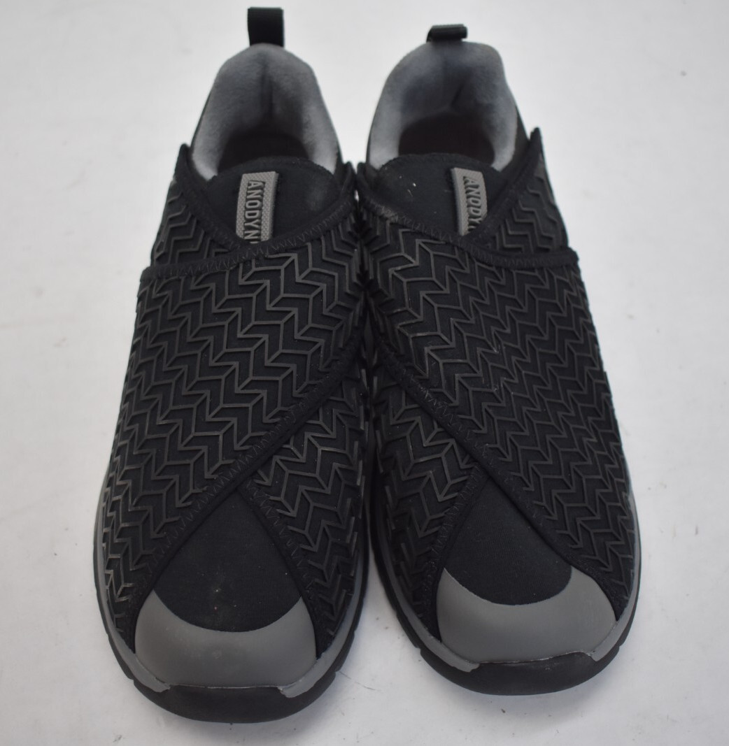 Anodyne Sport Double Depth Stretch Sneakers Black Hook & Loop Womens Sz 8