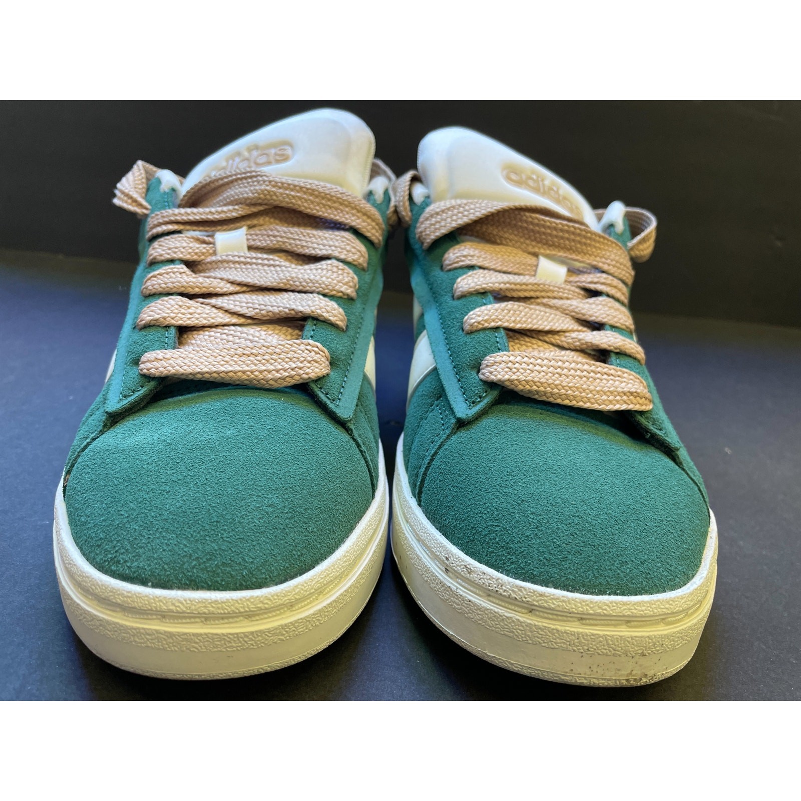 USED Adidas Women’s Grand Court Alpha 00s, Green/Off White/Magic Beige, 8