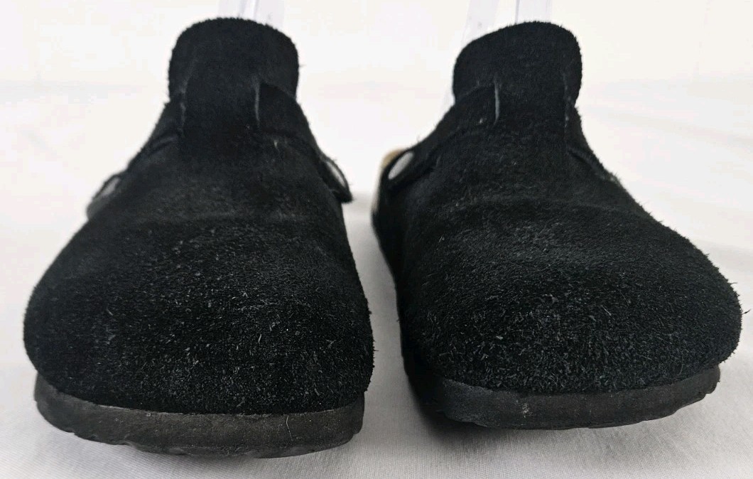 Betula Boston Black Suede Soft Footbed Clog EU 38 US 7 Narrow Note!