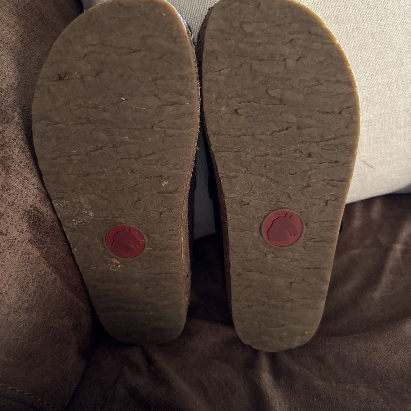 Haflinger Wool Felt Clogs Adjustable Strap Buckle Closure Size 39/8.5