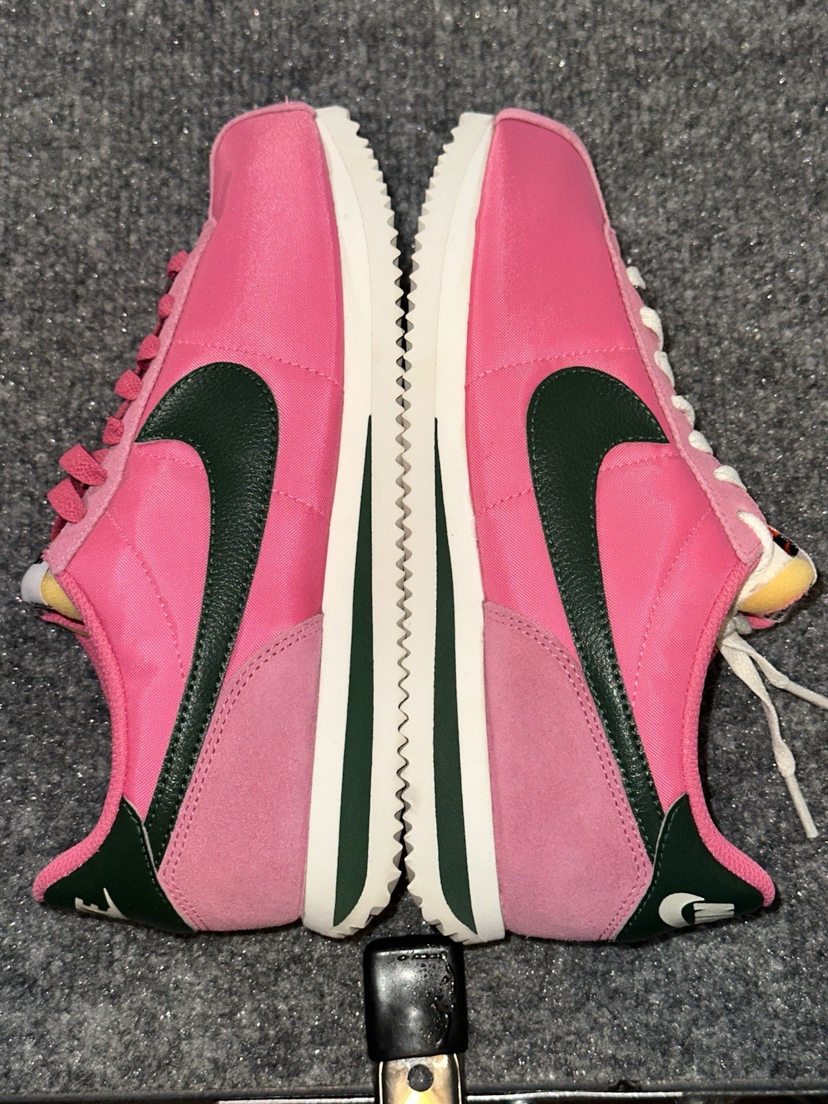 Nike Cortez Pink/Black/White Low Top Lace Up Womens Sneaker w/ Extra Laces