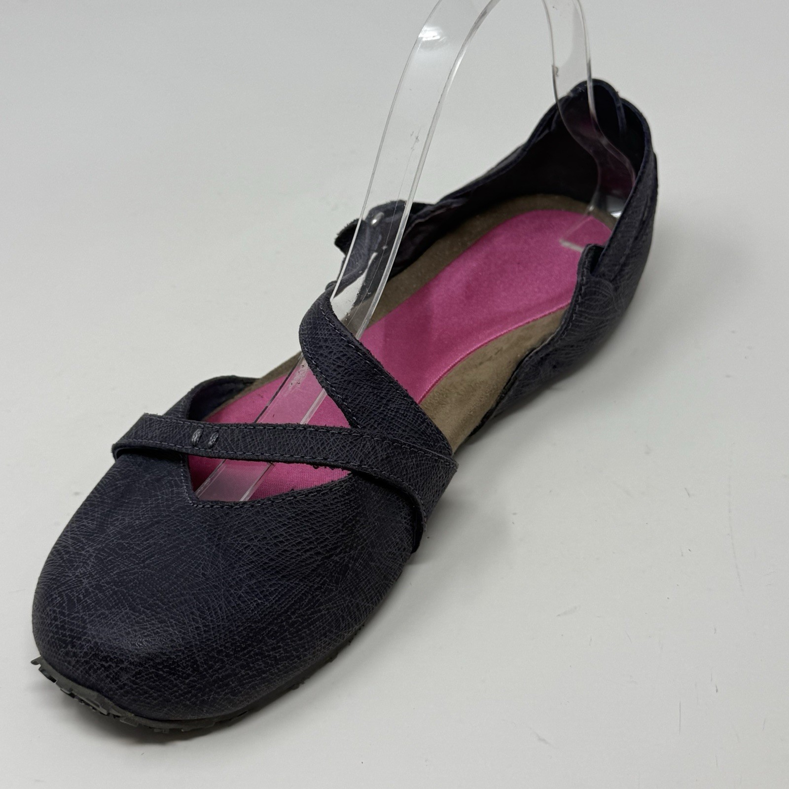 Ahnu Tullia II Mary Jane Shoes Womens 7.5 Blue Leather Casual Comfort Flats