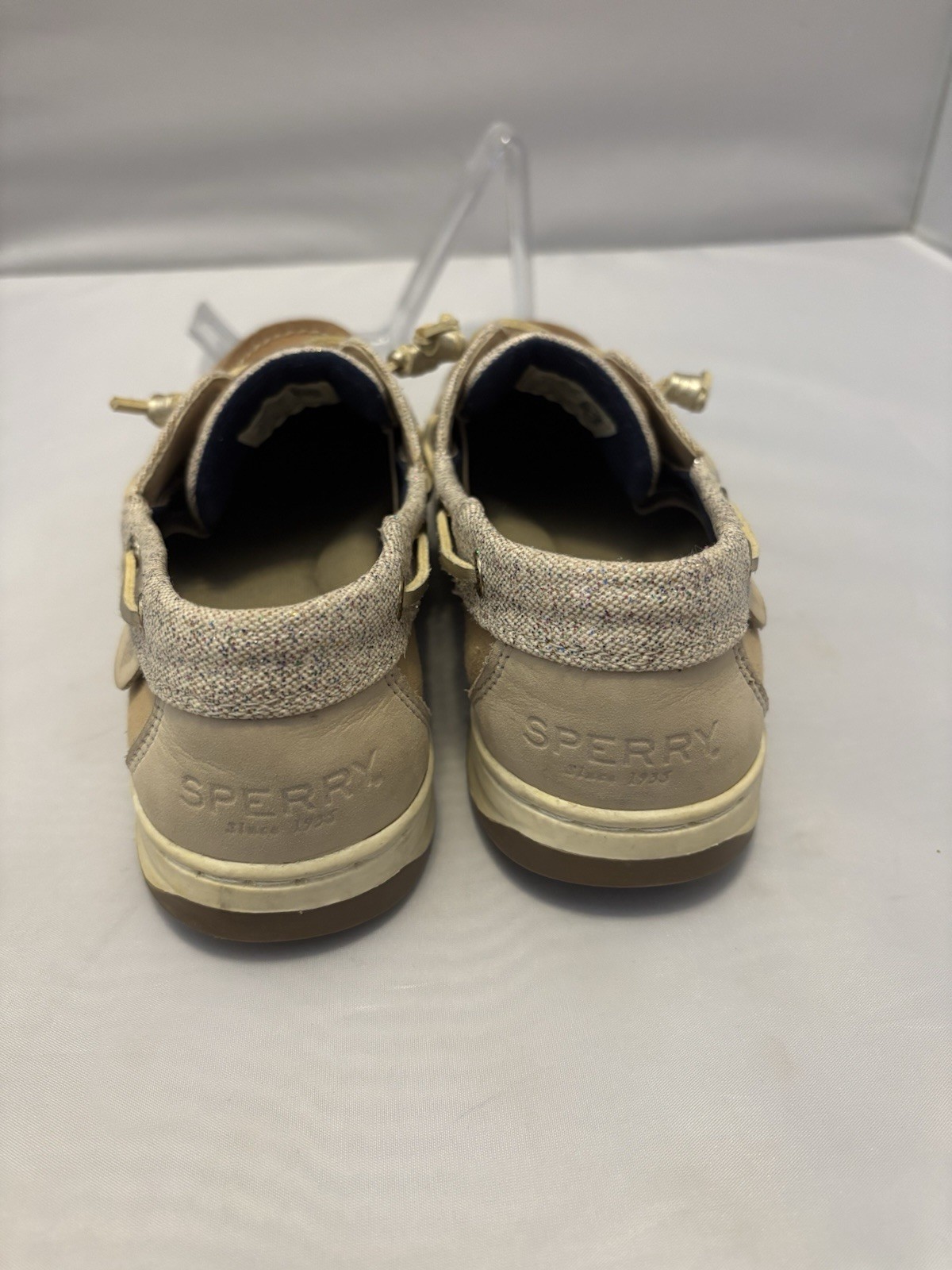 Sperry Top-Sider Slip-On Boat Shoes,Womens Rosefish Multicolor Sparkle Size W8.5