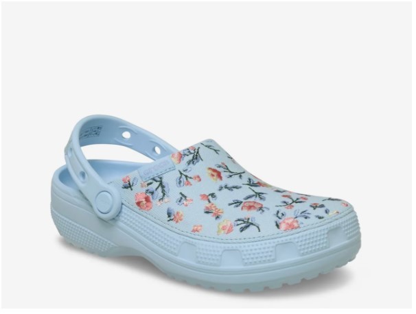 Cross Classic Crafted Floral Clog Women’s Cotton Blue Floral – Express shipping