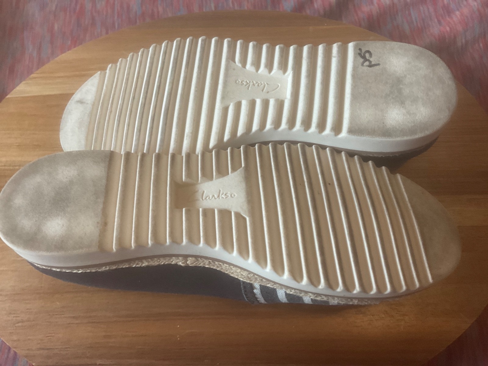 Clarks Collection Leather or Suede Slip-Ons Serena Paige Navy Stripe 8M