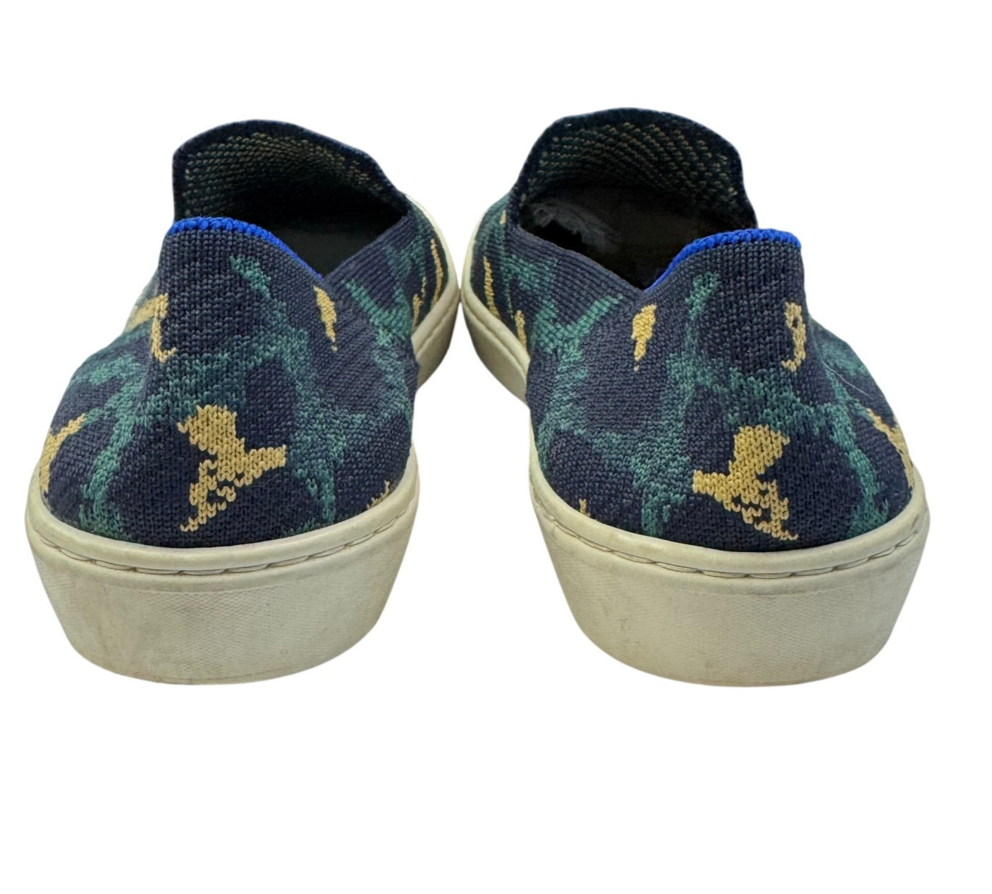 Rothy’s Animal Print Slip-On Sneakers Blue Spotted Women’s Size 7.5 US 38 EU