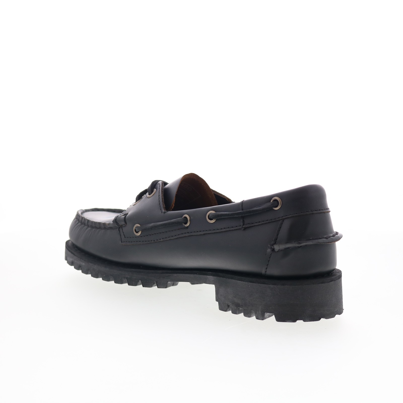 Sebago Ranger Moc Soft Womens Black Leather Loafers & Slip Ons Boat Shoes 9