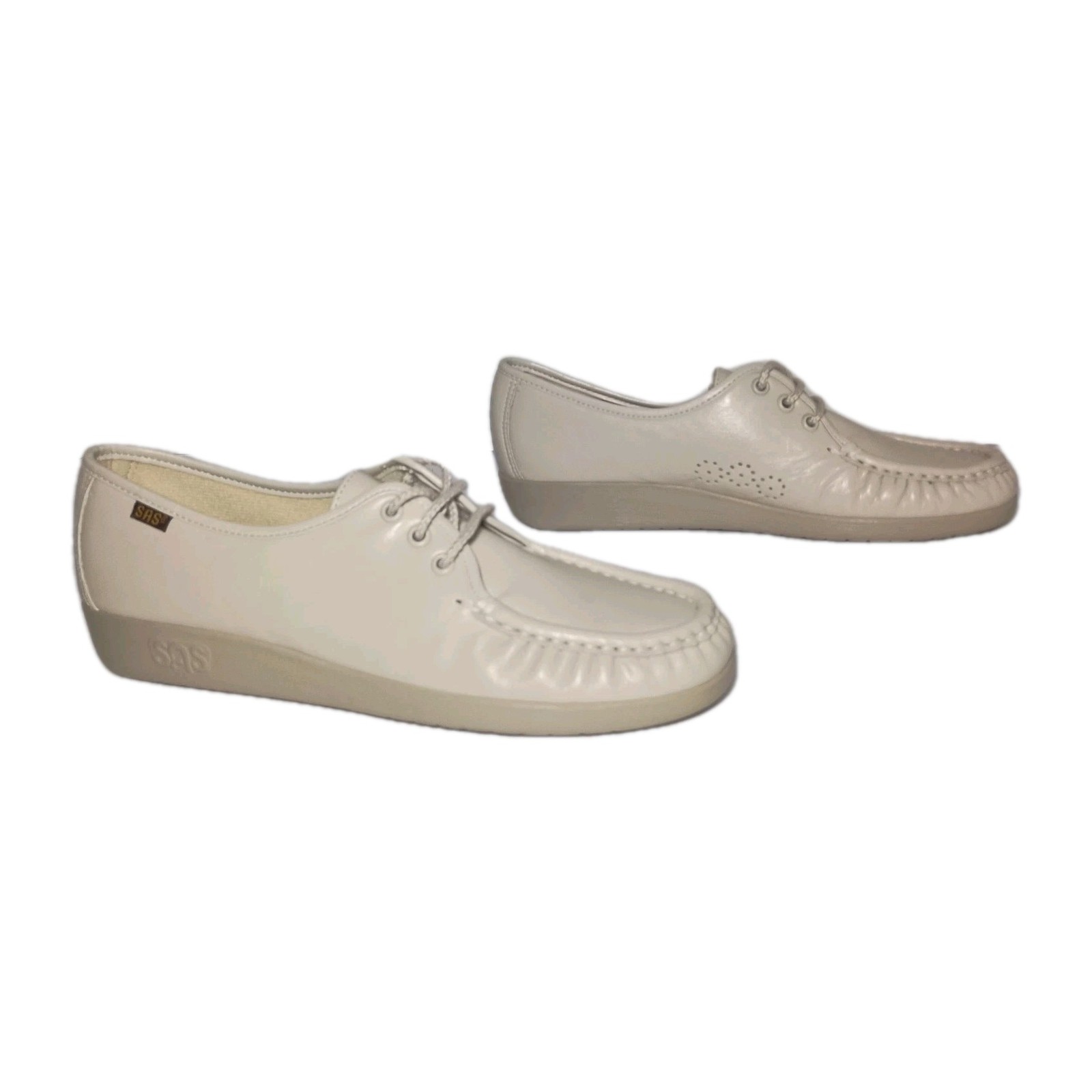 SAS Women’s Siesta Comfort Shoes In Bone Size 9 Made In USA Handsewn