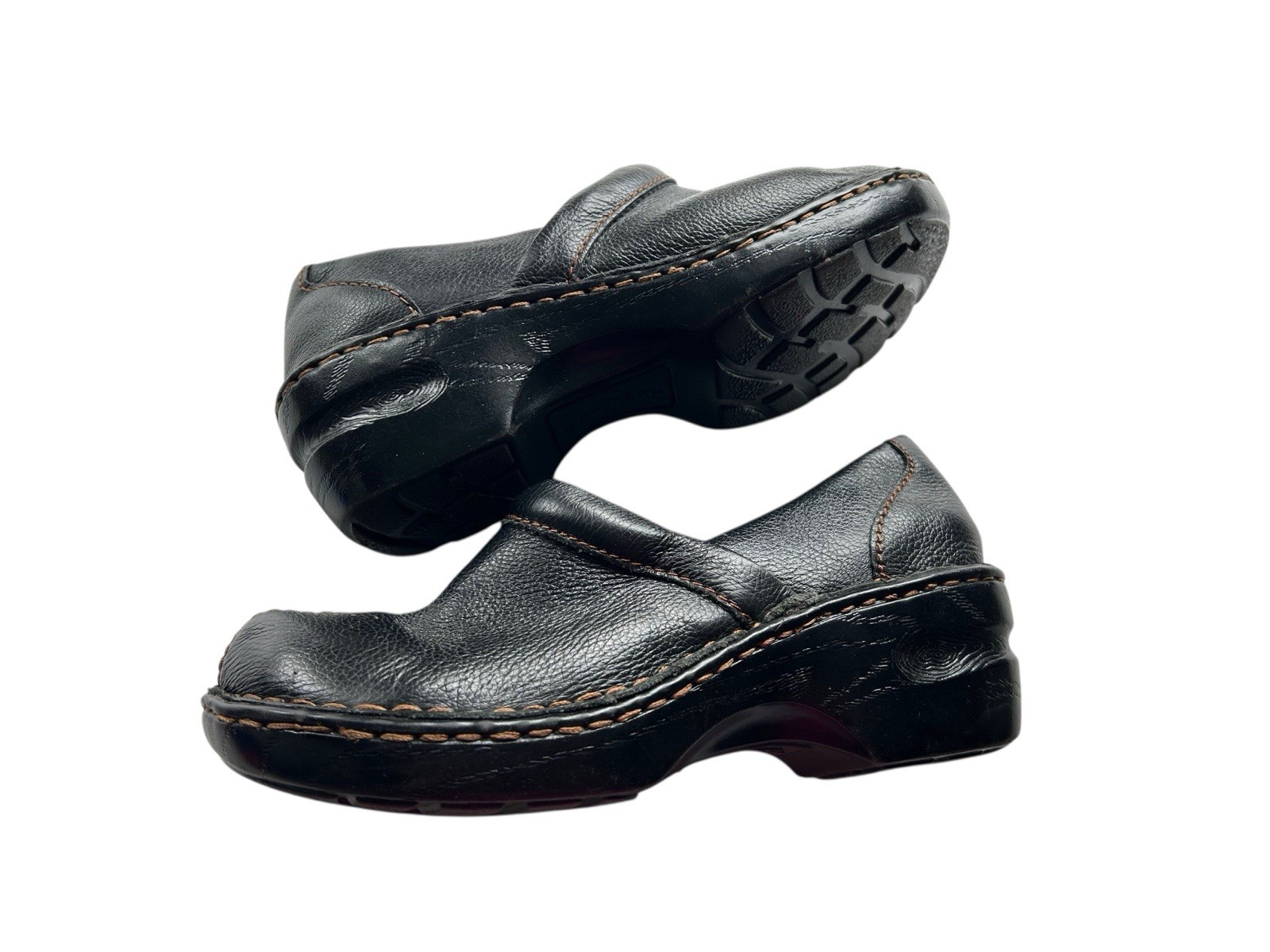 7.5 Thom McAnn Womens Shoes Slip-On Black Chunky CLOGS Grunge Slides Fall Winter