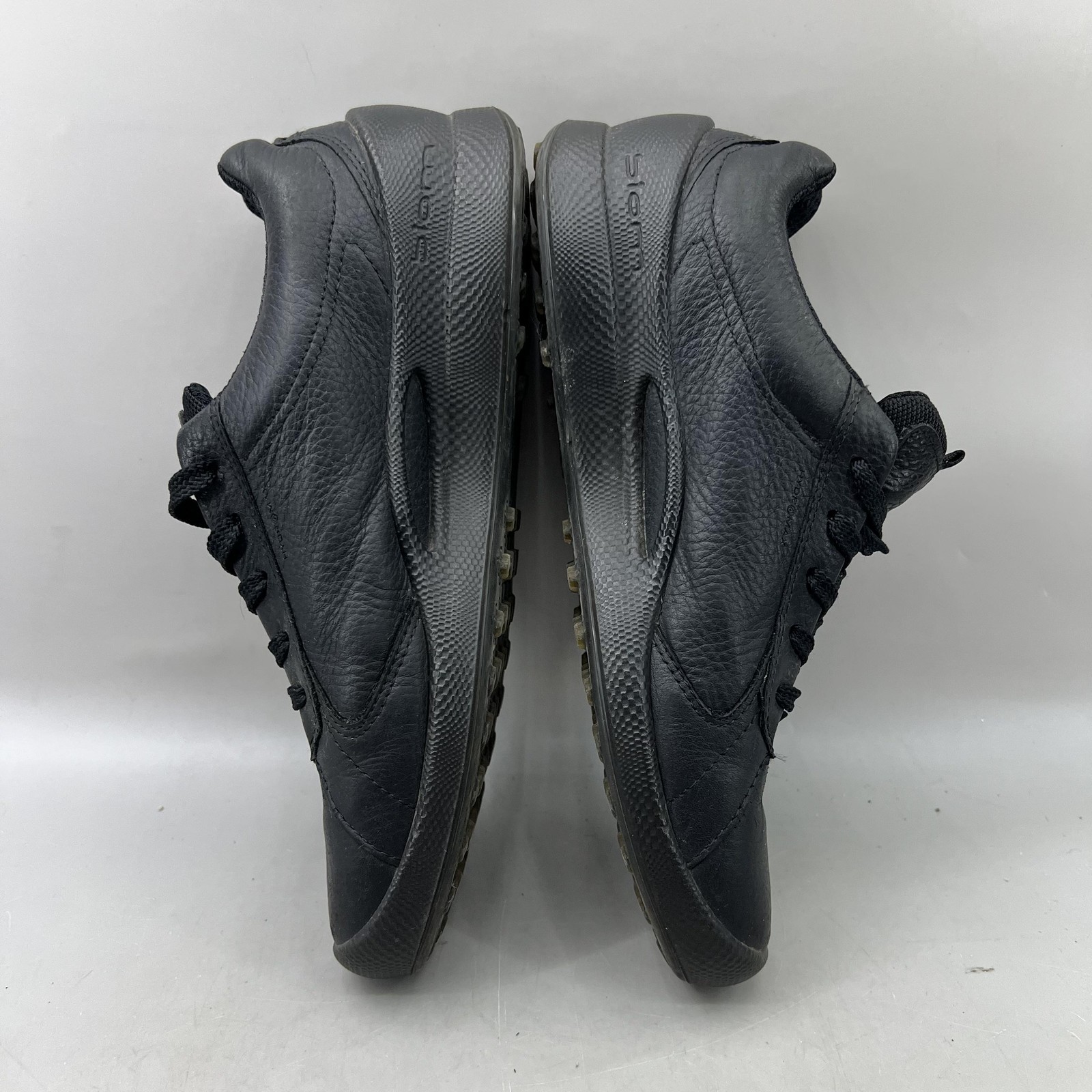 Ecco Golf Biom Hybrid Shoes Women Size 7 7.5 Black Leather Spikeless Sneakers