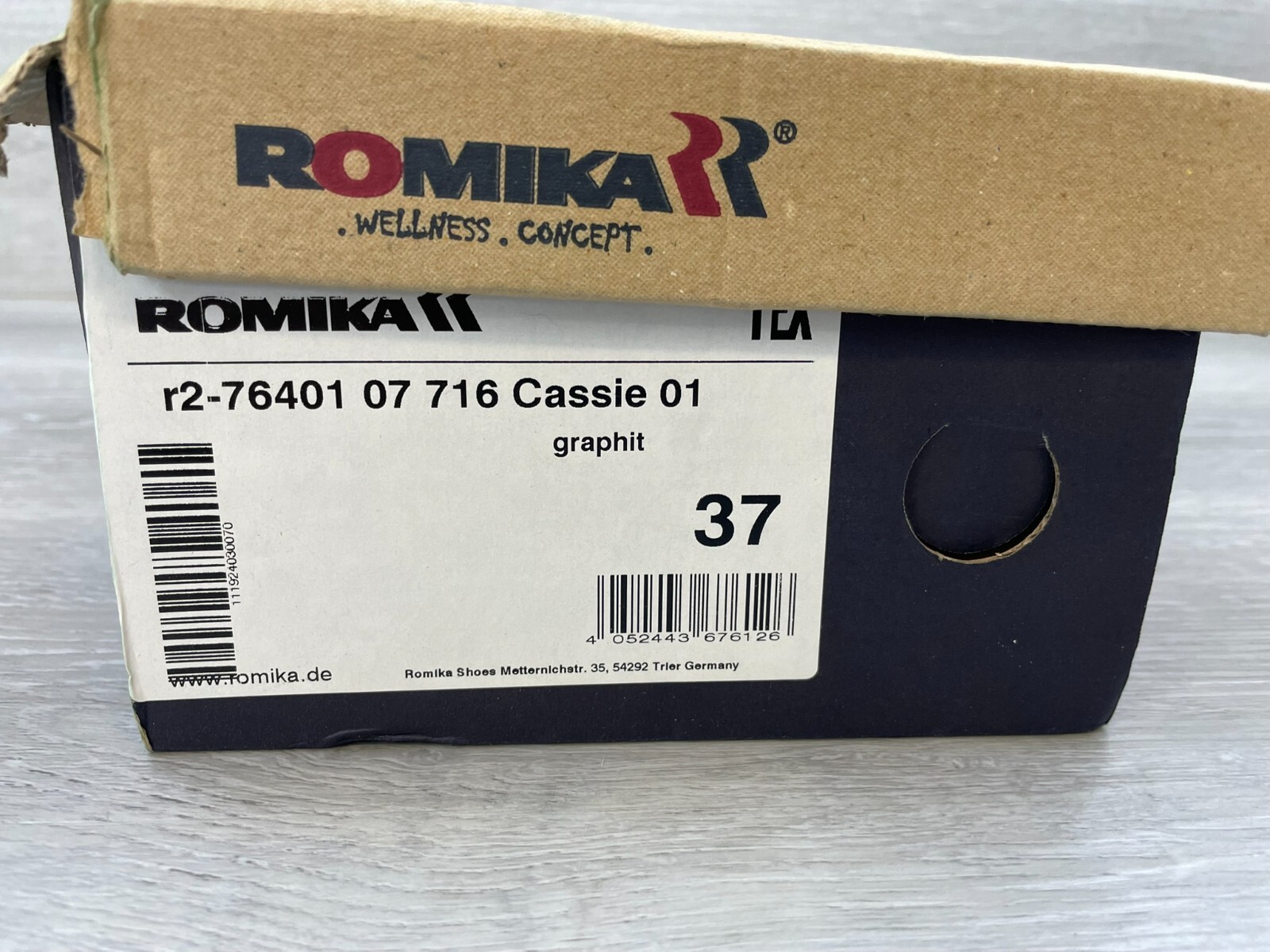 Romika Cassie Women’s Sneakers 6.5 Gray Leather Comfort Casual Shoes