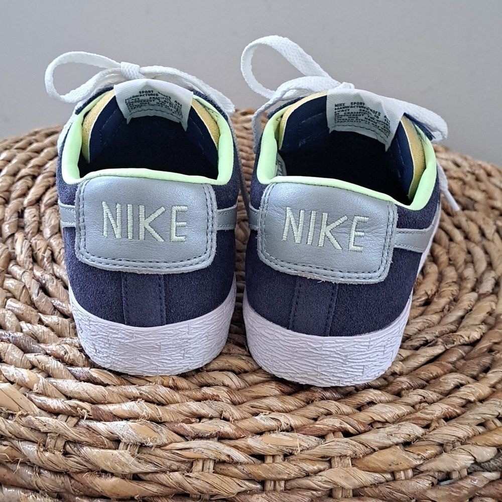 Nike Womens Classic Low Blazer Blue Suede Fashion/Athleisure Sneakers Sz. 7.5