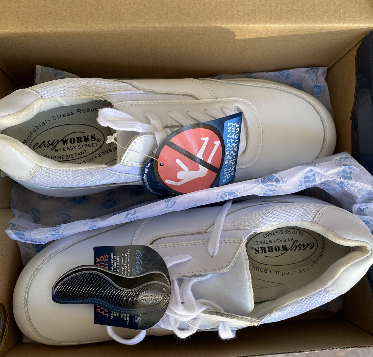 NEW Easy Works Middy White Women Professional Shoes Size 11 M Nurse Athletic