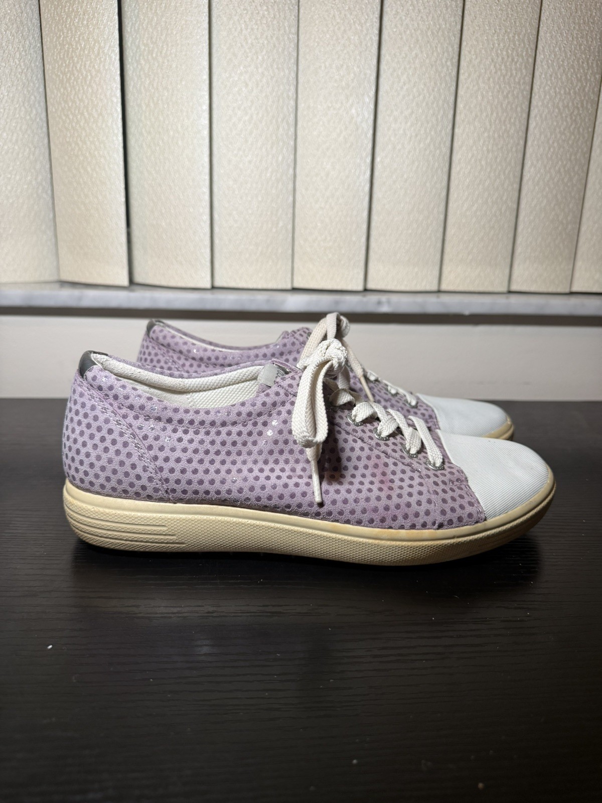 Ecco Shoes Soft 7 Trend Women’s Size 8.5 Purple Perforated Golf Comfort Sneakers