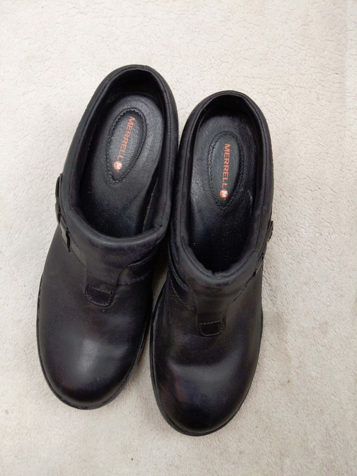 Merrell Luxe Plunge Womens 9 40 Black Leather Slip On J48514 Sport Clog shoe