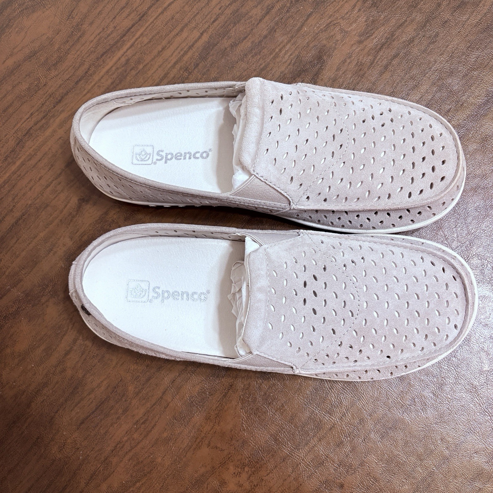 New in Box Sz 10 Spenco Womens Equinox Orthotic Suede Slip-On Dove Grey NIB