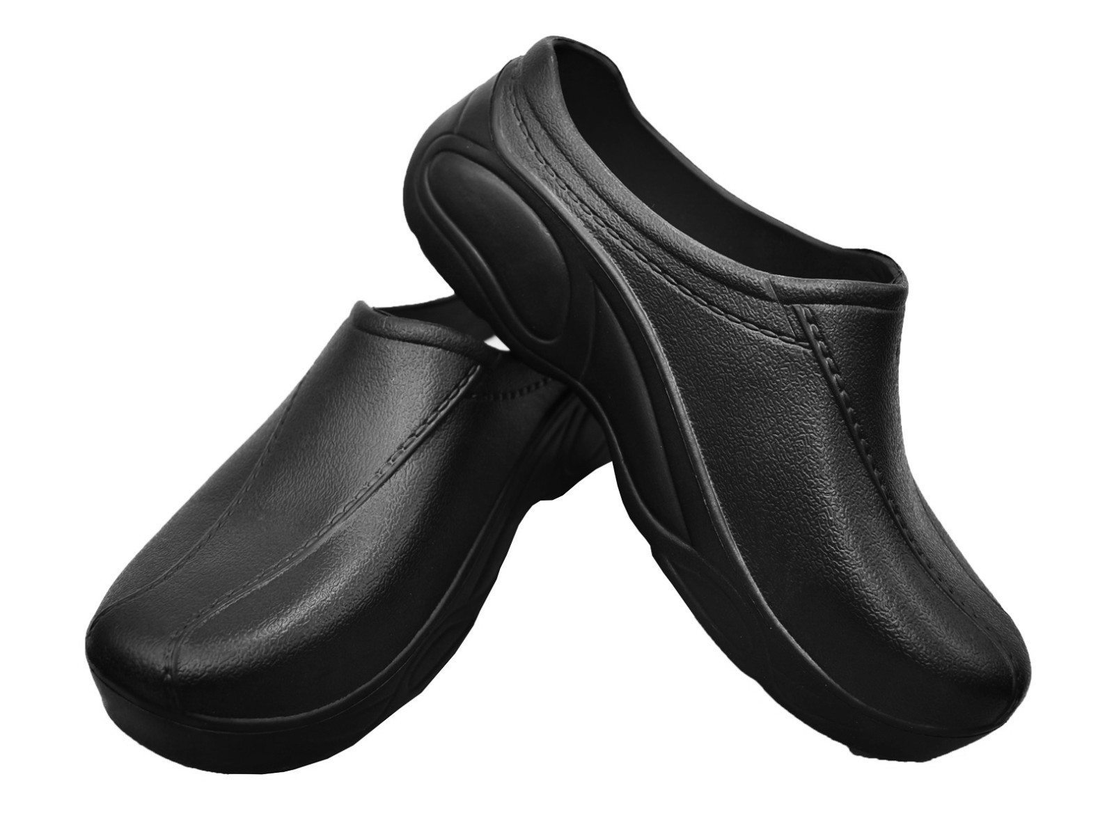 NATURAL UNIFROMS WOMEN STRAPLESS CLOGS IN BLACK AND WHITE ALL SIZES #9501 NEW
