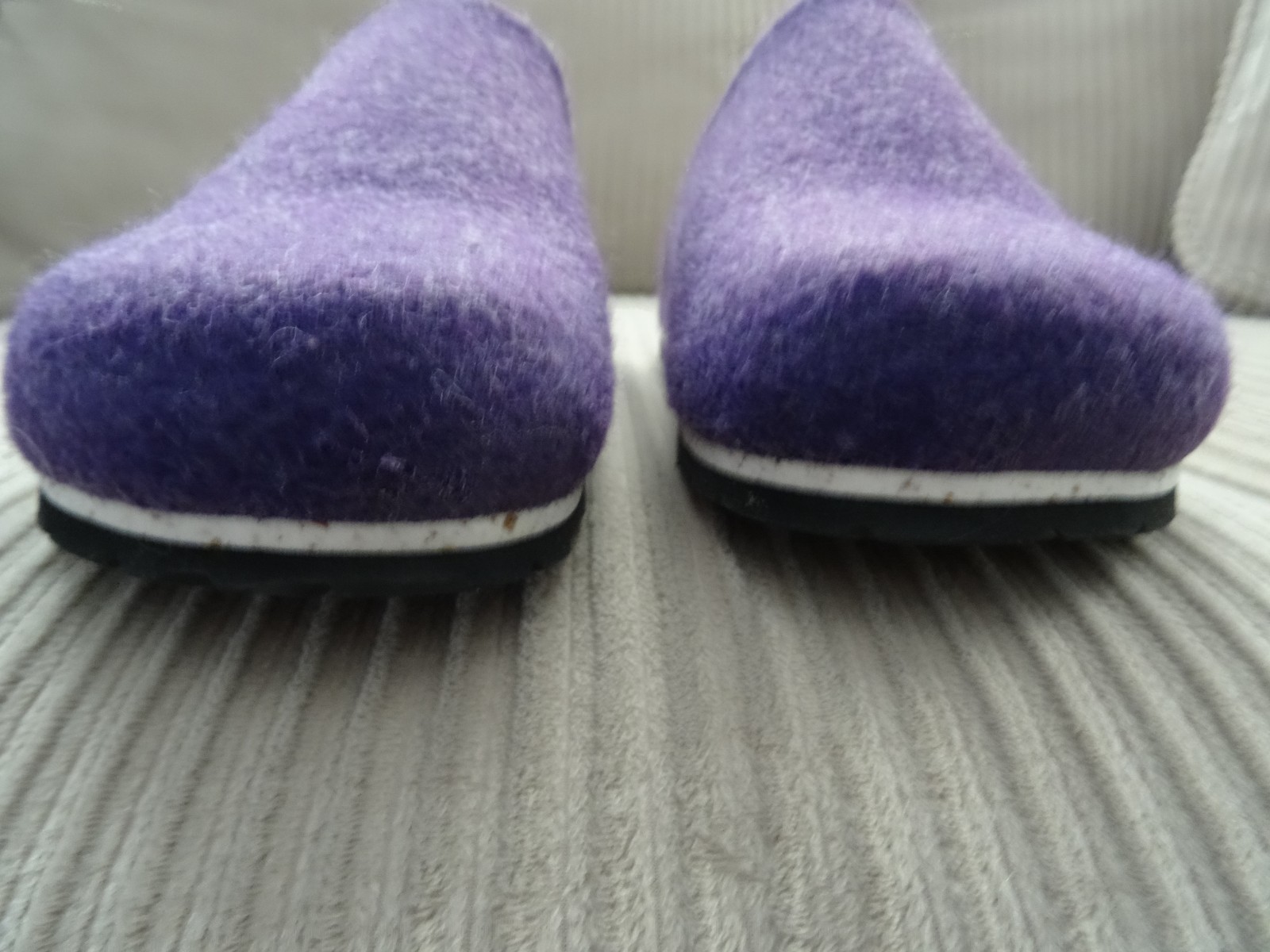 Sanita Felt Wool Clog Fleece Lining Purple Women 37 New w/o Box