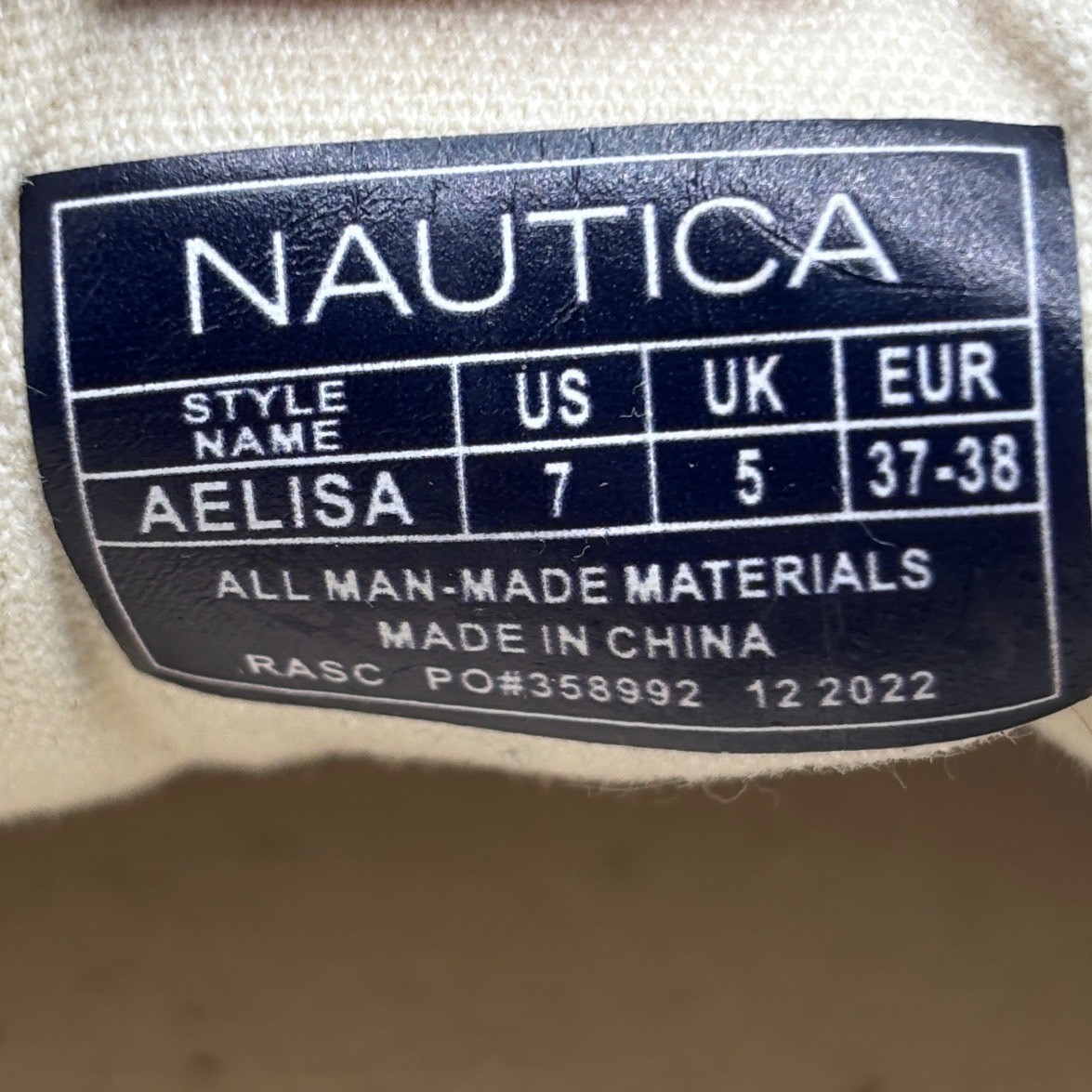 Nautica Women’s White Platform Sneakers Casual Shoes Low Top Faux Leather