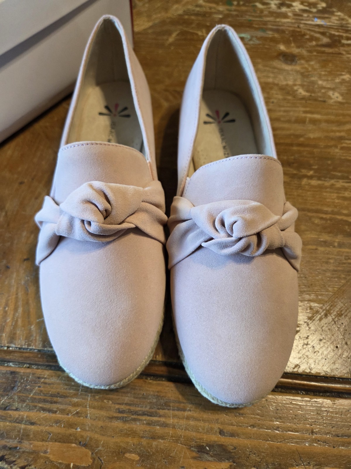 Isaac Mizrahi Live! Size US 8 M Women’s Suede Espadrille Slip-On Shoes Rosewater
